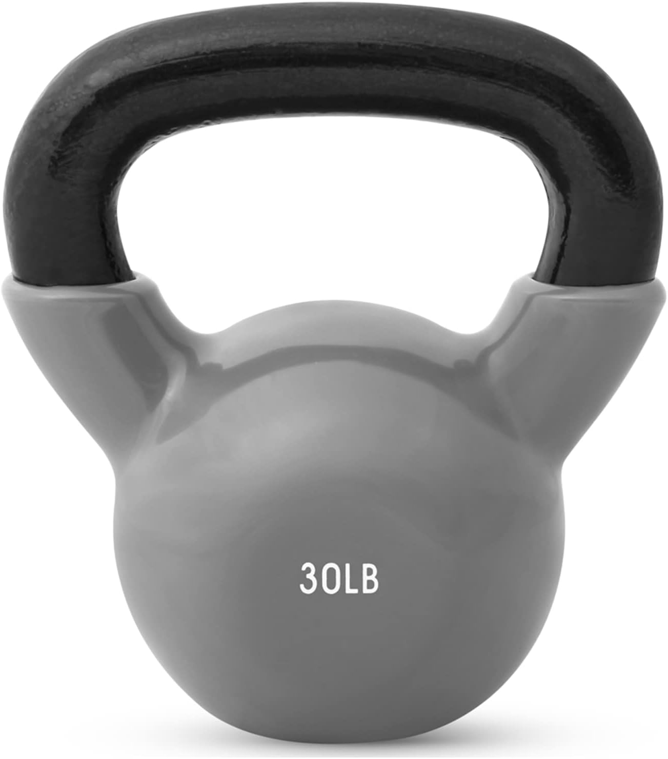 Kettlebell Weights Vinyl Coated Iron - 12 Size Options, 5lbs-50lbs - Coated for Floor and Equipment Protection, Noise Reduction, Ballistic, Core, Weight Training