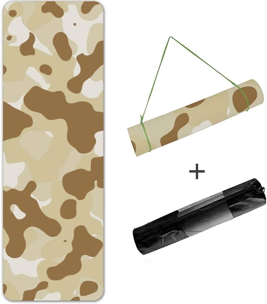 Yoga mat Yoga Mat Non-Slip Fitness Pad Exercise Yoga Mat Workout Mat for Gym Pilates Floor Exercises Mat  (Color : D, Size : 8mm)