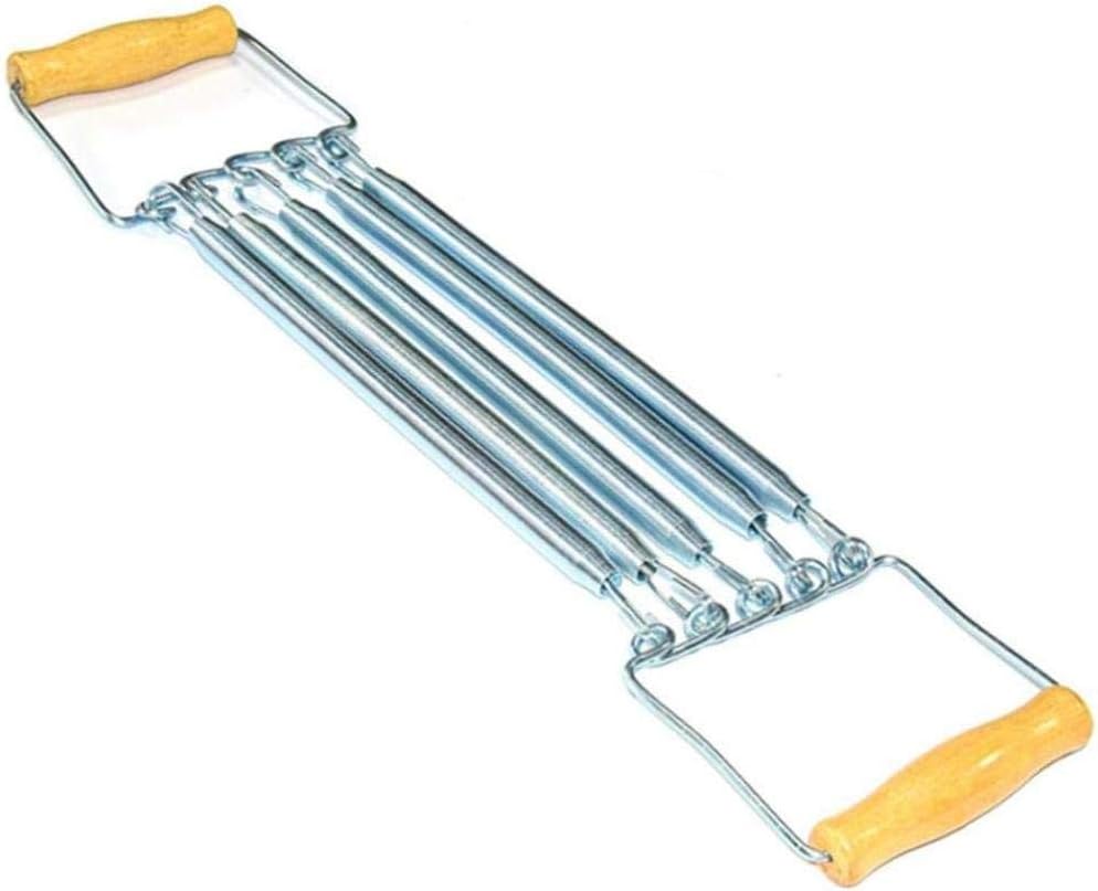 Fitness Chest Expander Chest Expander for Man - Detachable 5 ng Puller Wooden Anti-Skid Handles Safety Upper Body Exerciser for Home Muscle Pull Trainer