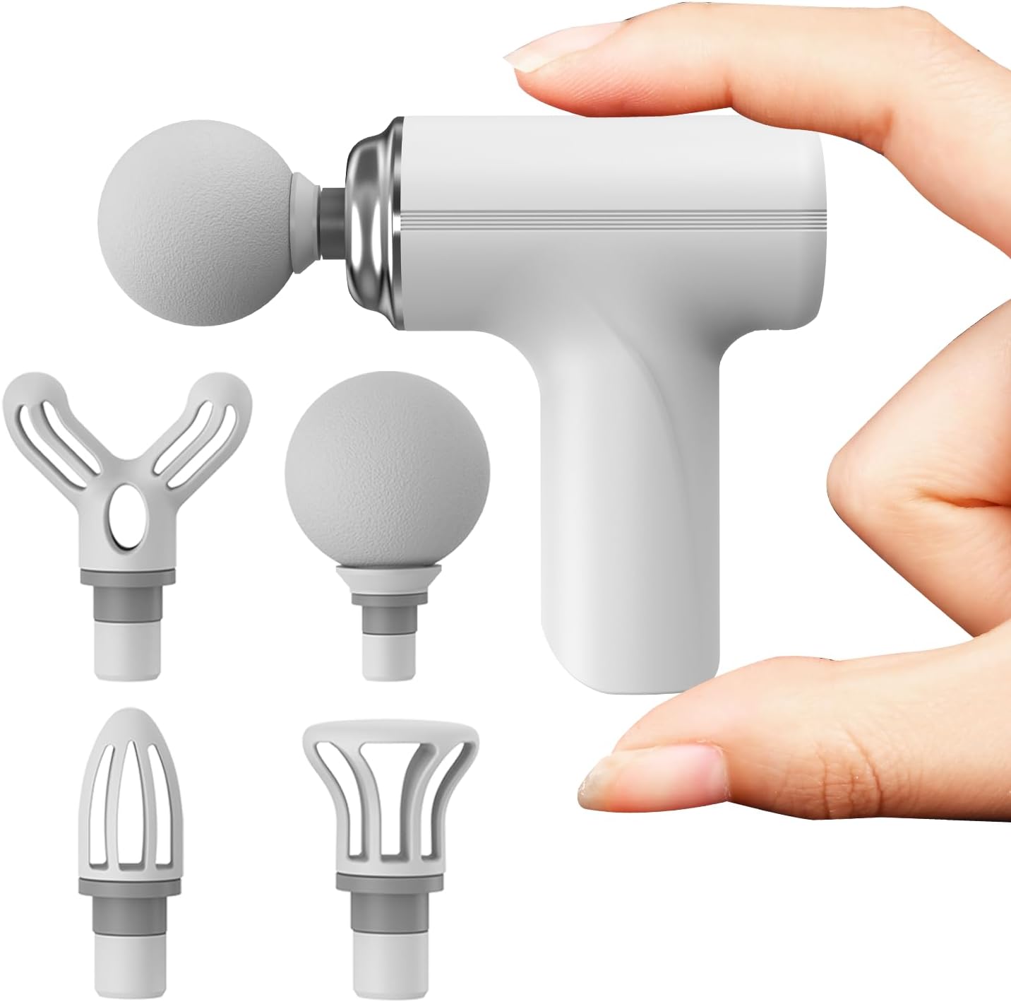 Birthday Gifts for Her, Mini Massage Gun, Muscle Massager for Birthday Gifts Women, Small Travel Handheld Massagers Care Gifts for Mom & Dad, White