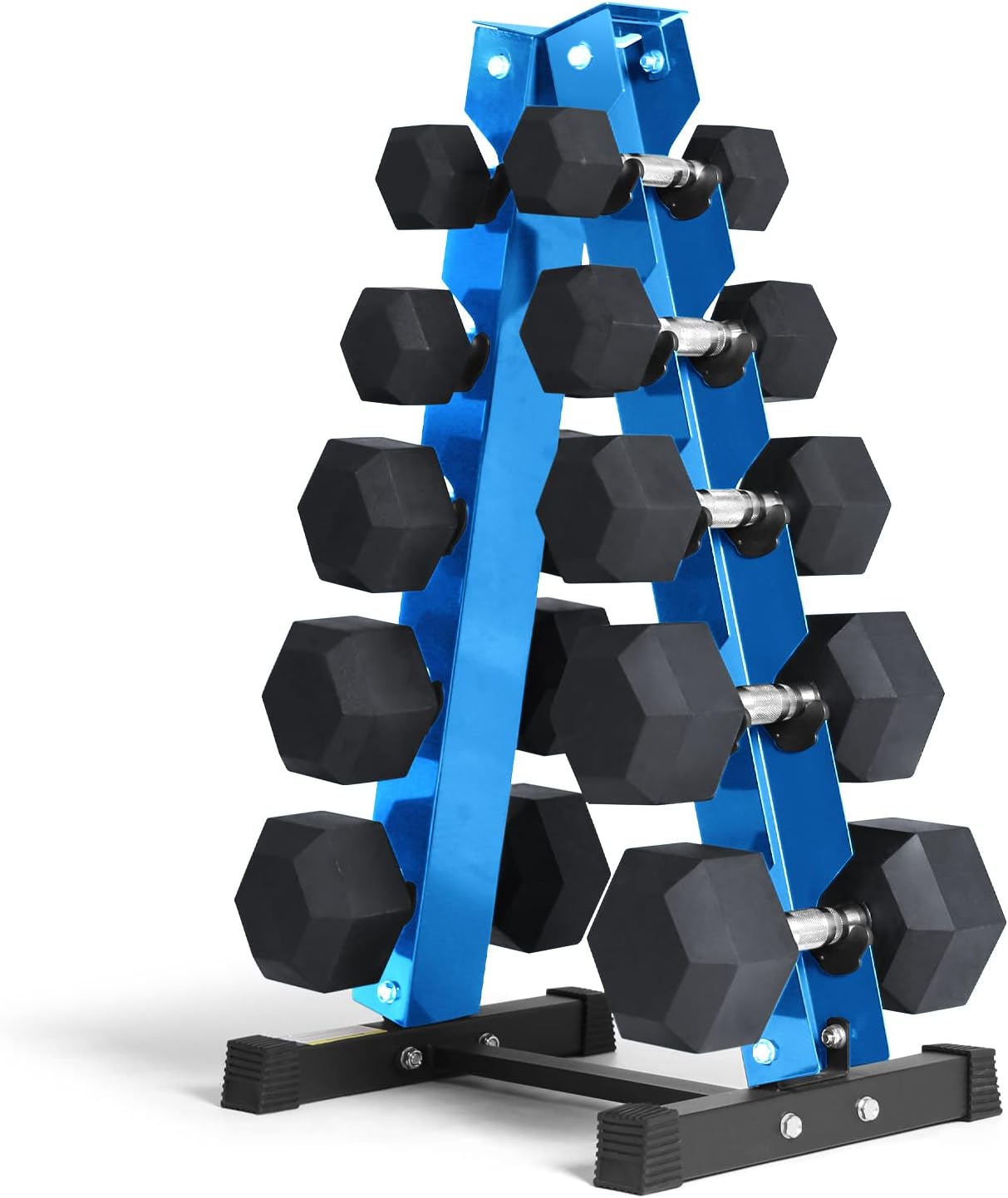 250LB/300LB Rubber Hex Dumbbell Sets with Weights Rack, Multiple Color Choices Available, Great Gym Equipment for Home, Strength Training, Workouts