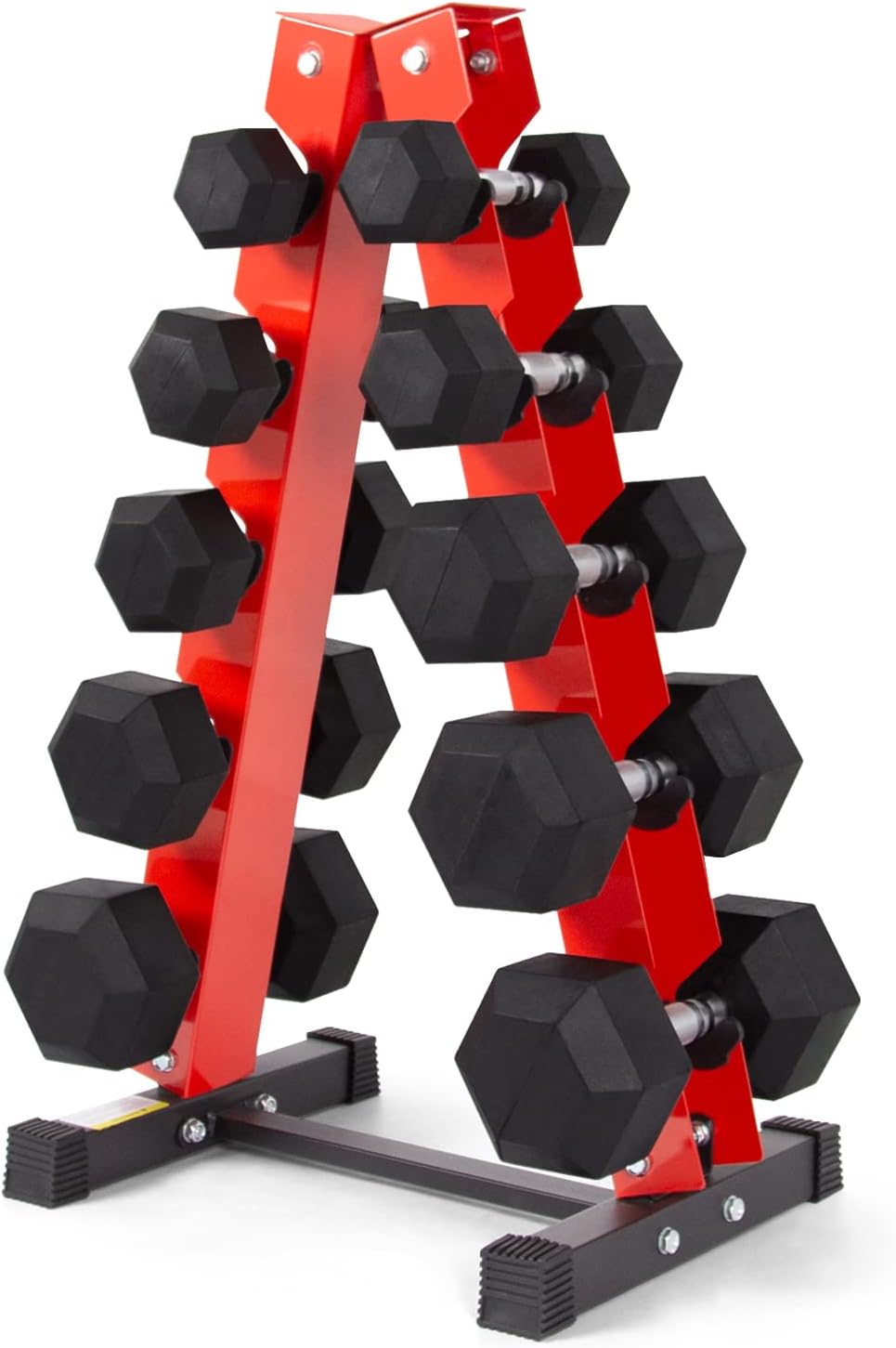250LB/300LB Rubber Hex Dumbbell Sets with Weights Rack, Multiple Color Choices Available, Great Gym Equipment for Home, Strength Training, Workouts