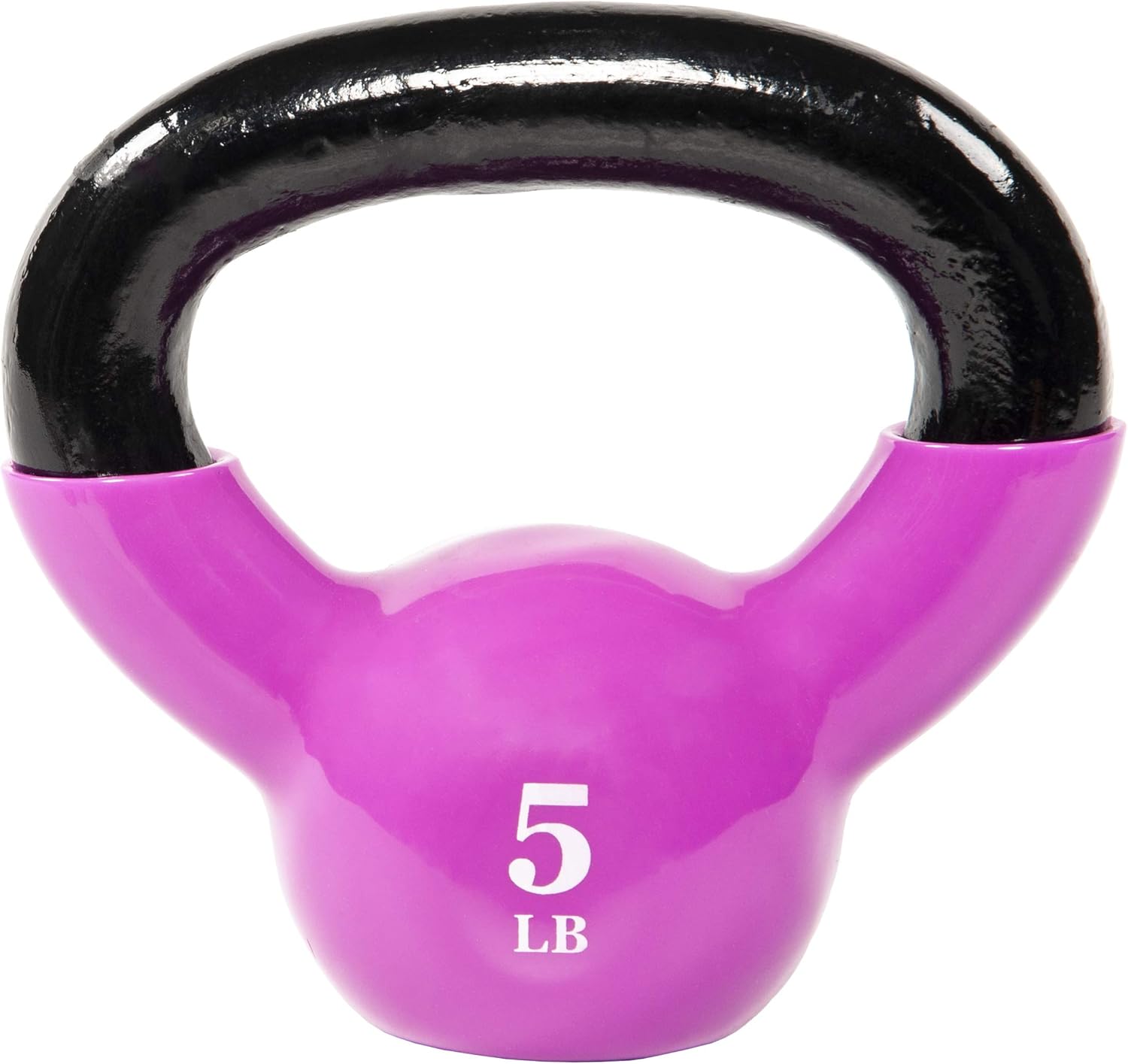 All-Purpose Color Vinyl Coated Solid Cast Iron Kettlebell Weight
